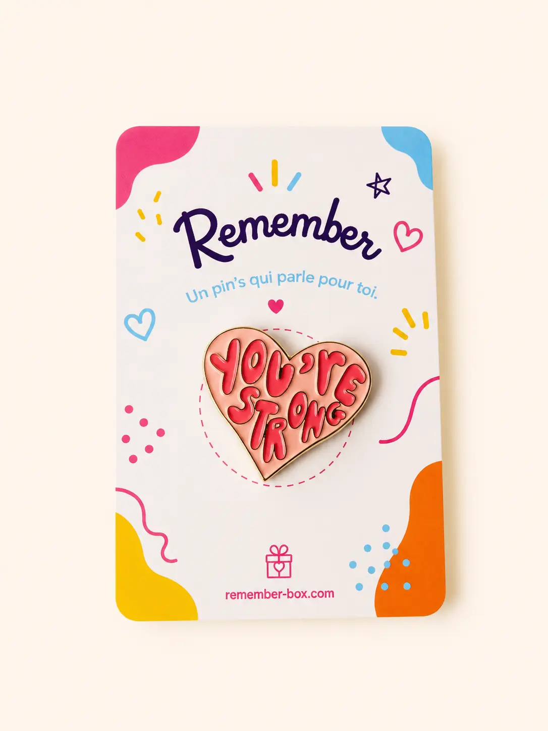 Pin's Coeur "You are Strong"