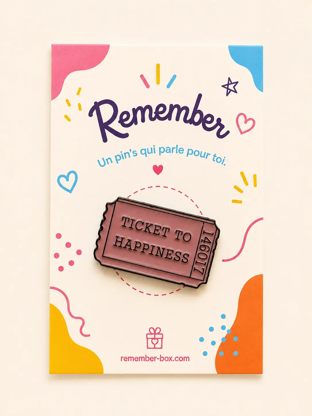 Pin’s "Un ticket pour le bonheur"